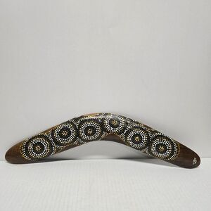 Australian Boomerang Aboriginal Art Work Hand Painted HardWood NEW